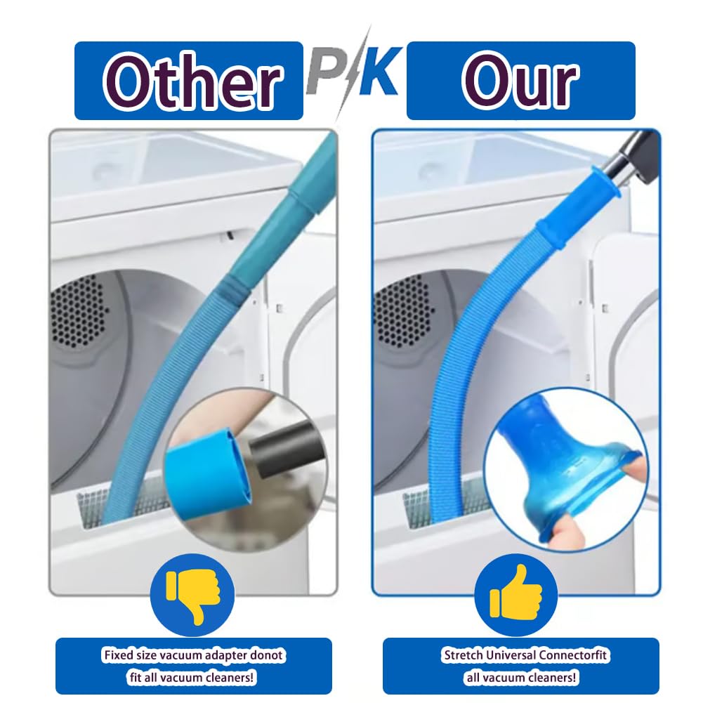 QHIOB dryer vent cleaner kit 32-inch hose reaches behind appliances