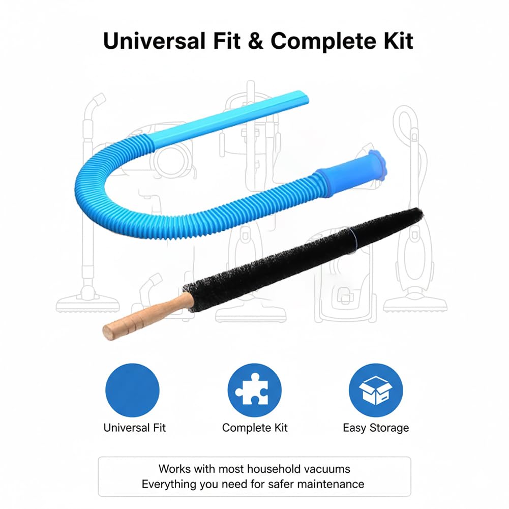 QHIOB dryer vent cleaner kit flexible tool navigates corners and gaps