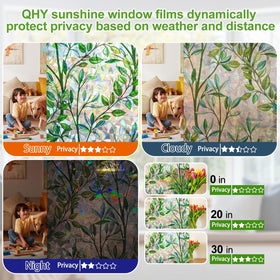 QHYsunshine Privacy Glass Film maintains light while obscuring views.
