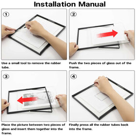 Qiannhee easy photo swap frame demonstrating tool-free photo change