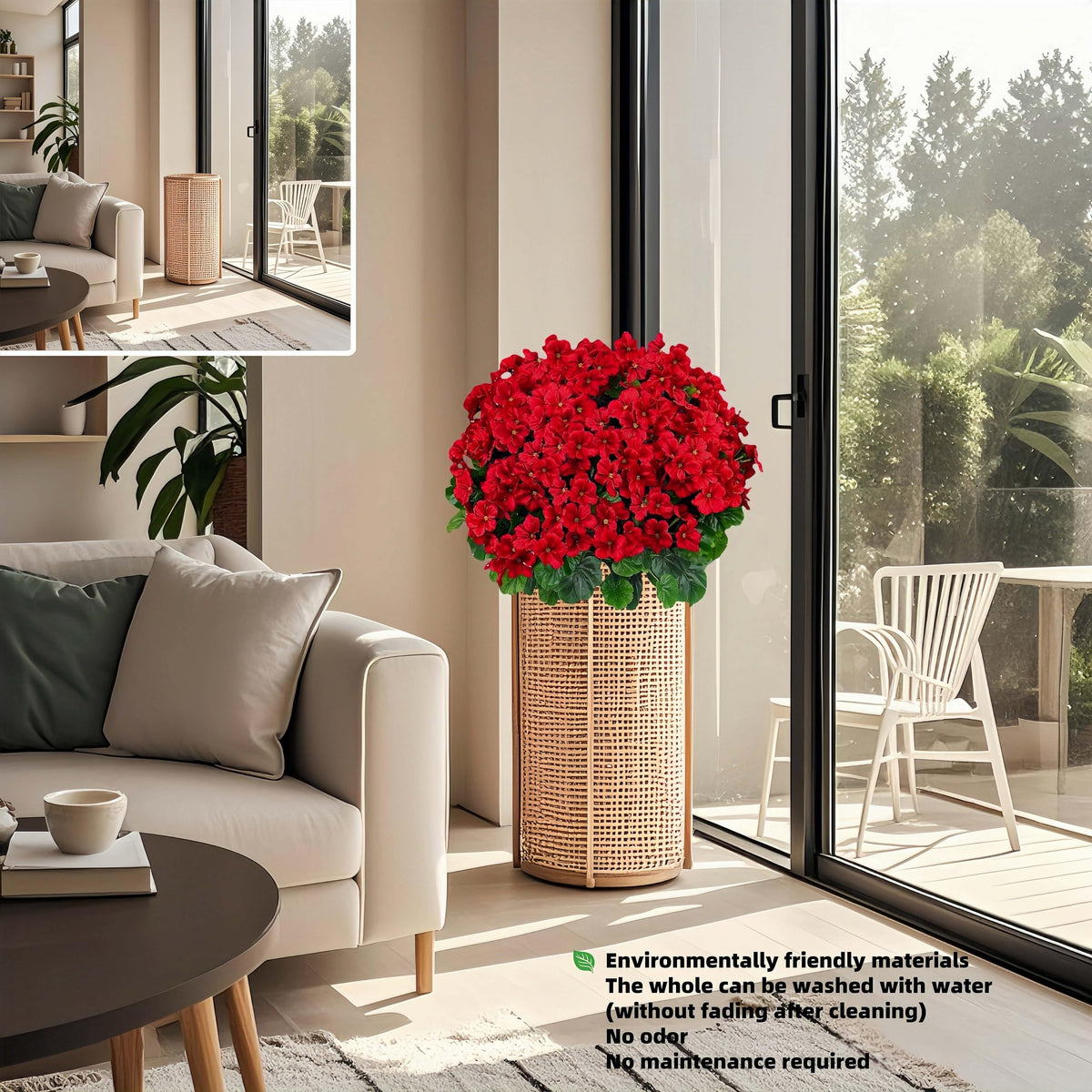 QIANYUN geranium bush UV-resistant finish maintains color under sun