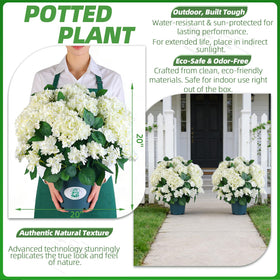 QIANYUN outdoor hydrangea with UV resistance for sunlit porch or patio display.