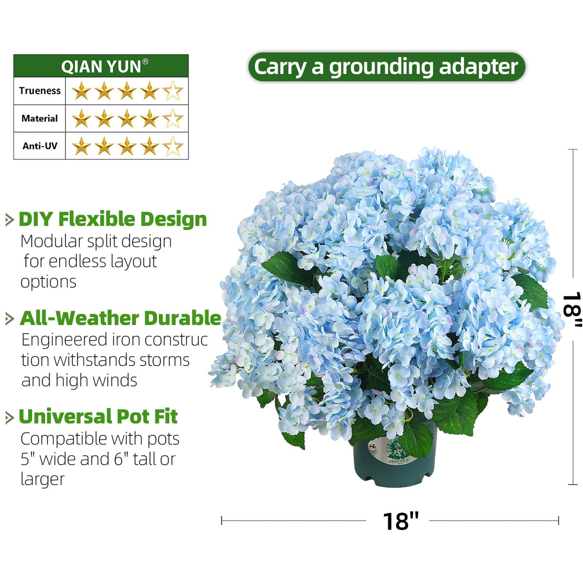 QIANYUN silk hydrangea petals look lifelike and elegant