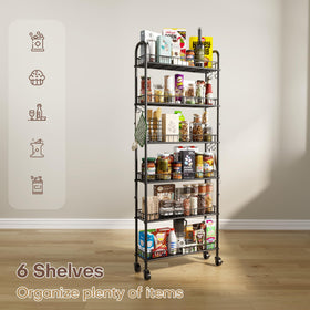 Qiaoxuan easy-to-assemble six-tier cart for quick setup