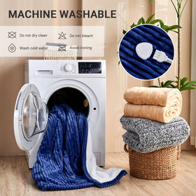 Qieryun blanket is machine washable for easy care after cozy sessions