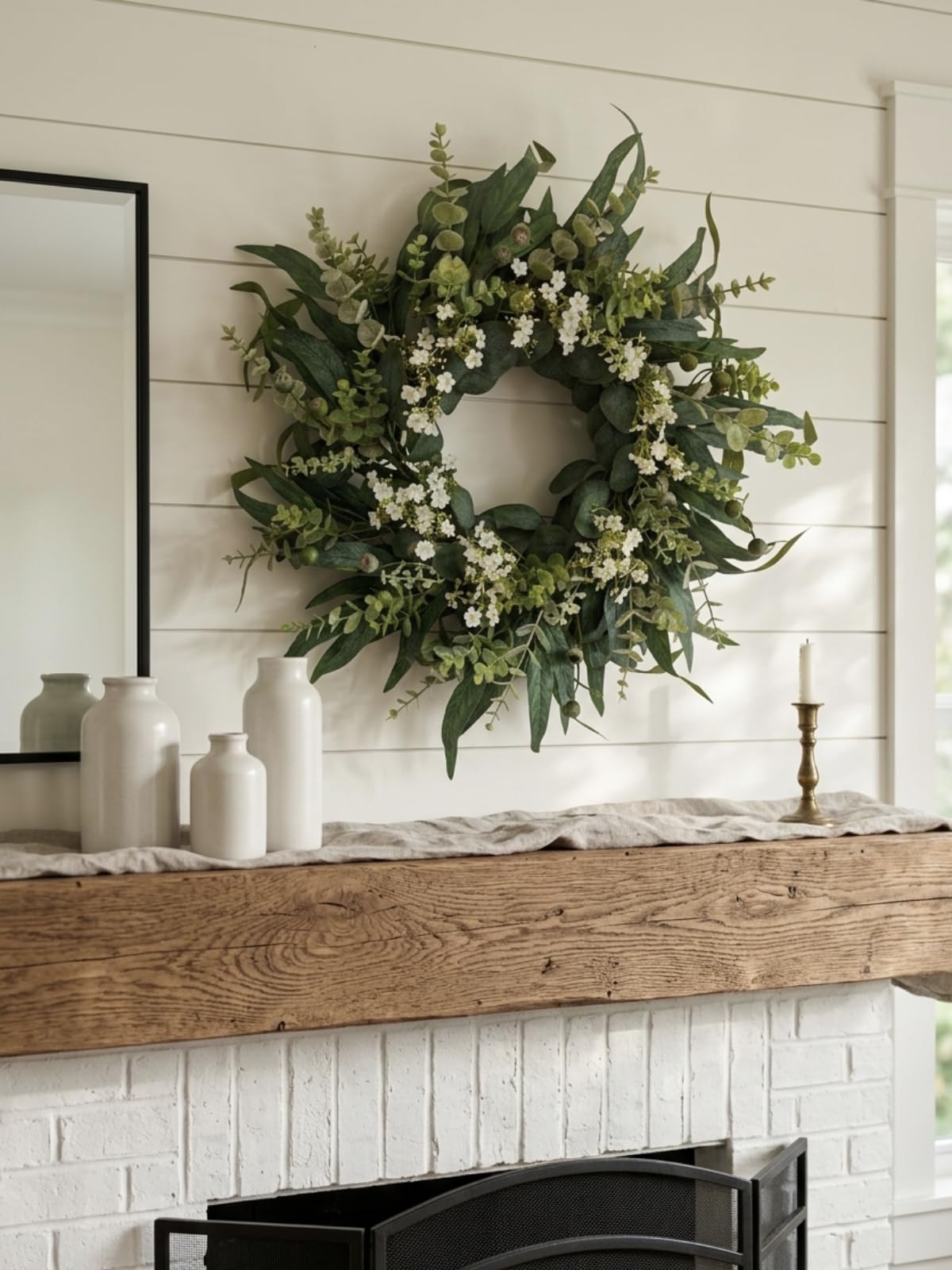 Qiexuxing front door wreath designed for outdoor use in covered spaces