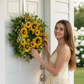 Qiexuxing ready-to-hang design makes quick seasonal updates easy.