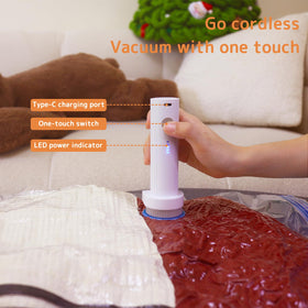 QIJIAYI compact pump fits carry-on routines and USB charging
