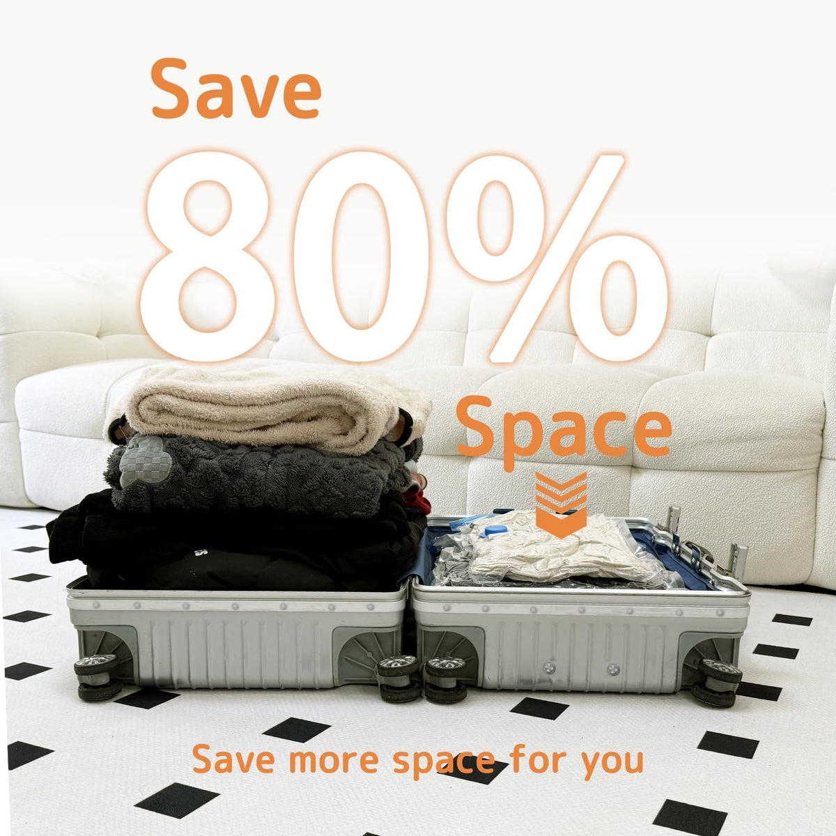 QIJIAYI bags in three sizes for versatile clothing packing