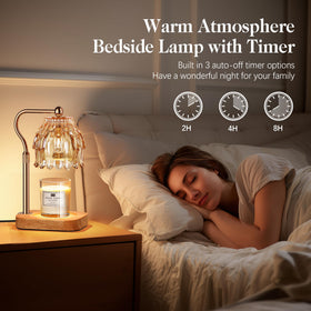 QiMH candle warmer lamp ambient glow brightens spaces while diffusing fragrance