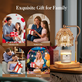 QiMH candle warmer lamp in-room setting demonstrates flameless fragrance distribution