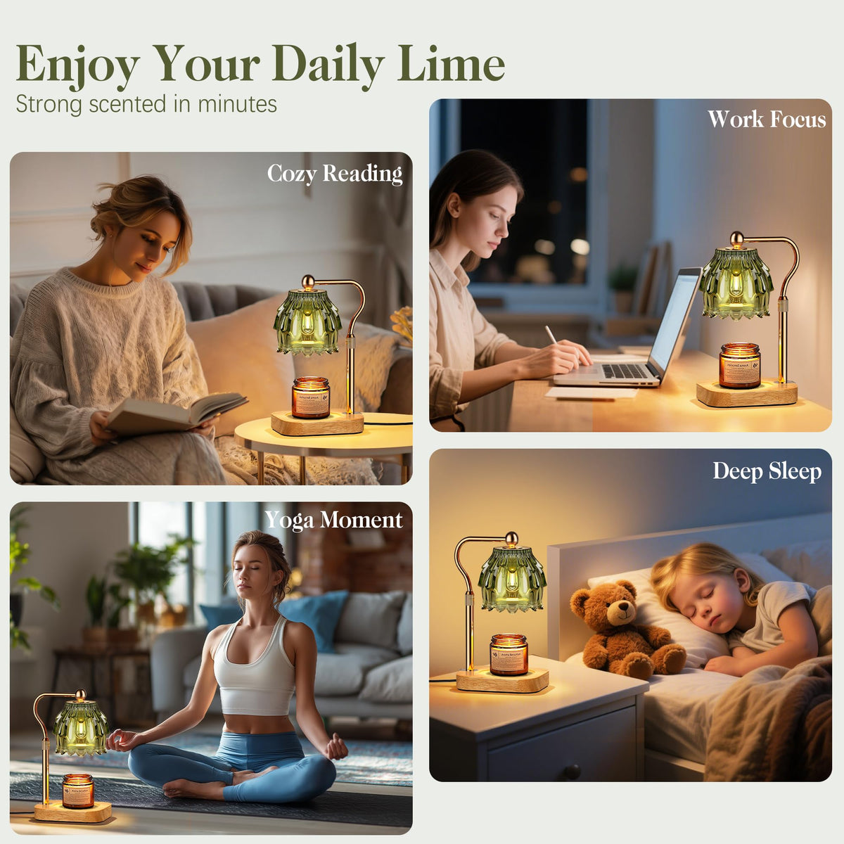 QiMH flameless candle warmer for a clean ambiance suitable for kids and pets