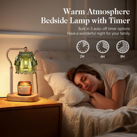 QiMH candle warmer lamp includes two bulbs for even heat and quick melt