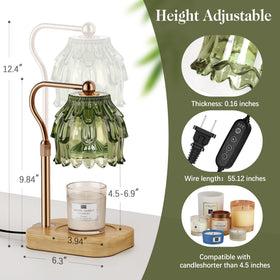 QiMH wooden base design blends with decor while melting wax safely