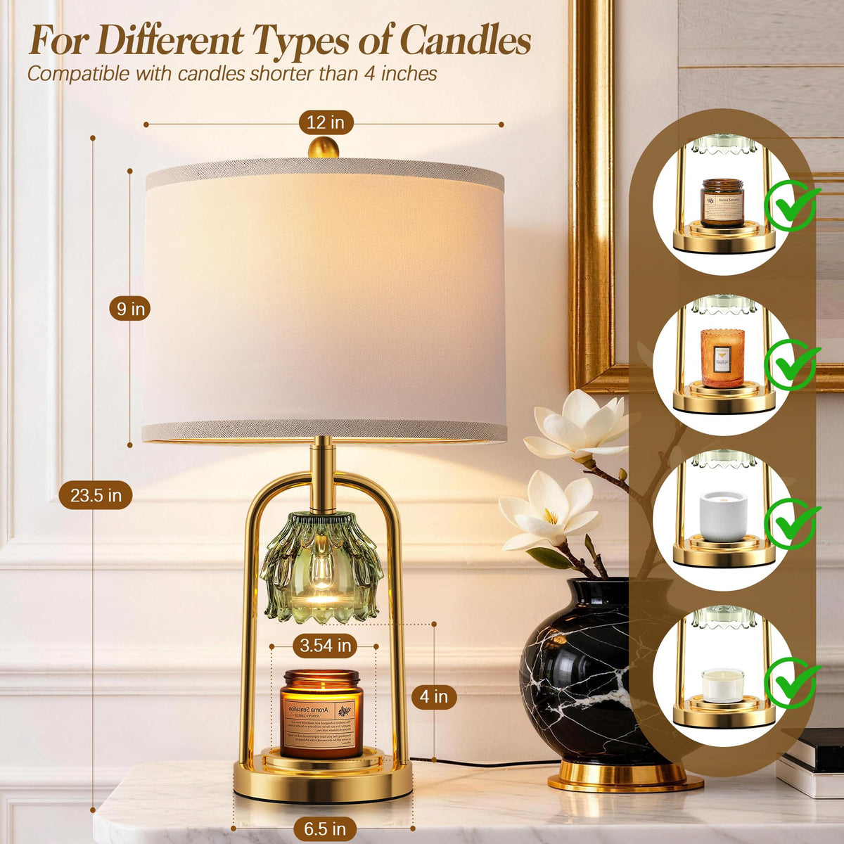 QiMH timer and dimmer feature for easy fragrance scheduling.