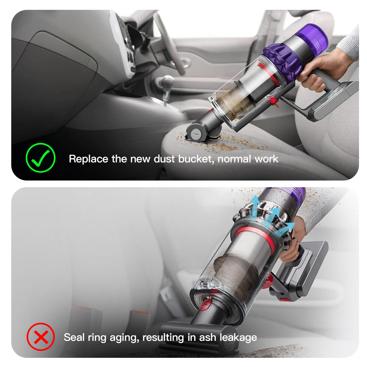 QINAN dust bin for Dyson SV22 enhances compatibility and waste handling.