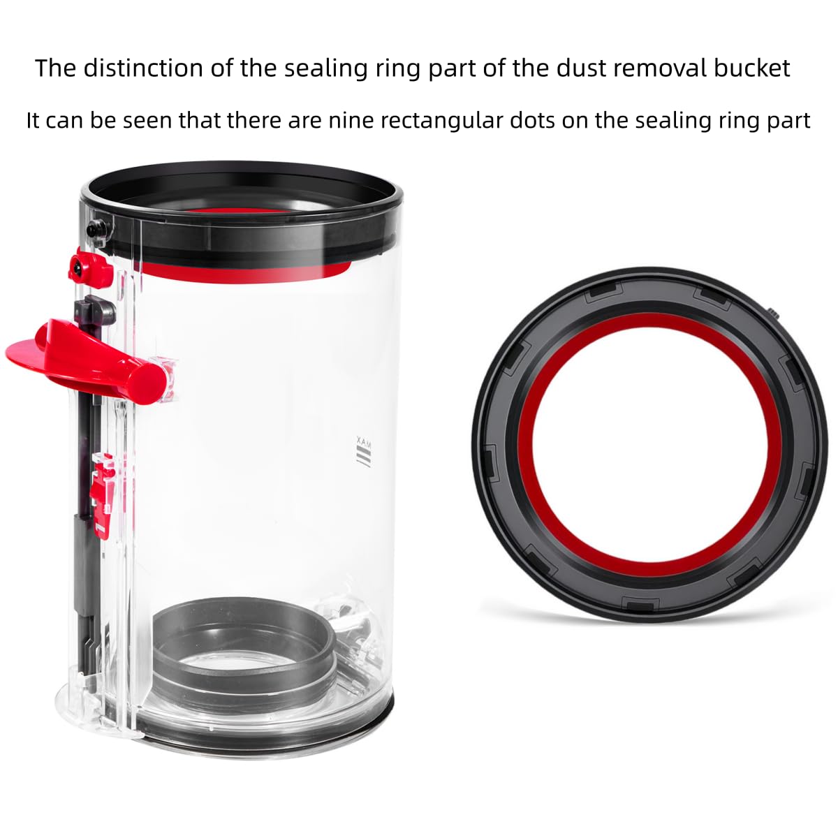 QINAN dust bin for Dyson V15 compatible models ensures efficient disposal.