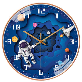 QINFIEY 12-inch clock face with silent movement for quiet bedrooms.
