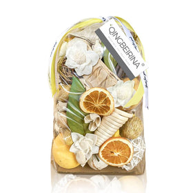 Qingbei Rina lemon-citrus-thyme potpourri bag adds bright room fragrance.