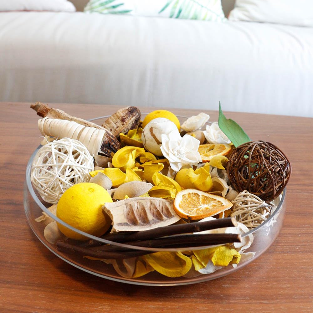 Qingbei Rina potpourri bowl filler decor enhances shelves and tables.