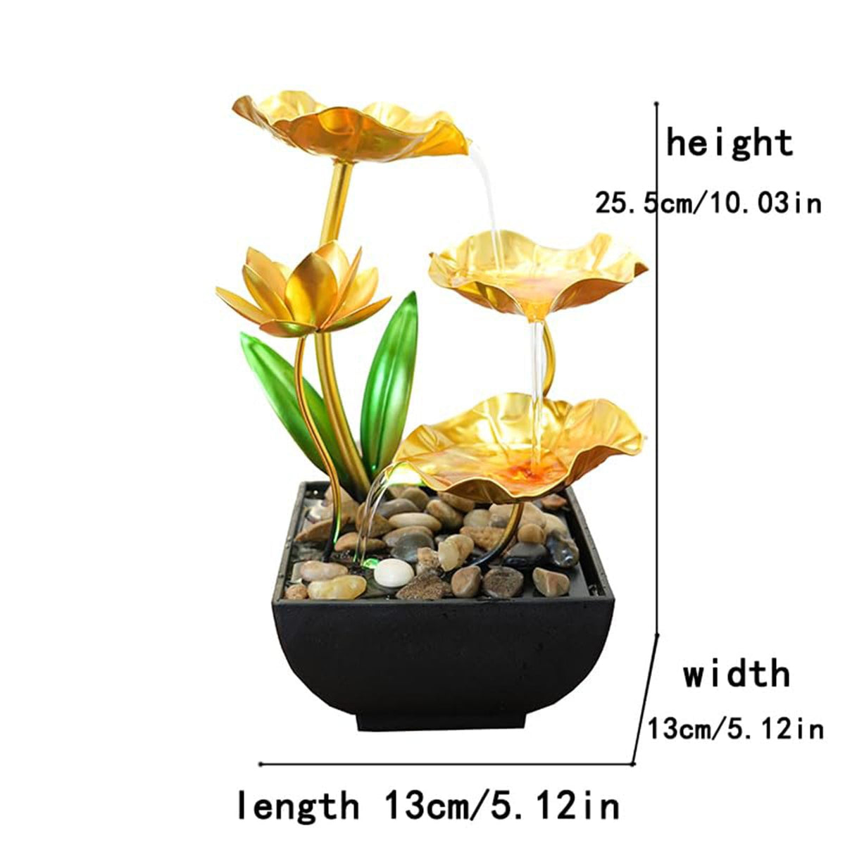 QINGYINGGE golden lotus detail highlighting artistic centerpiece.
