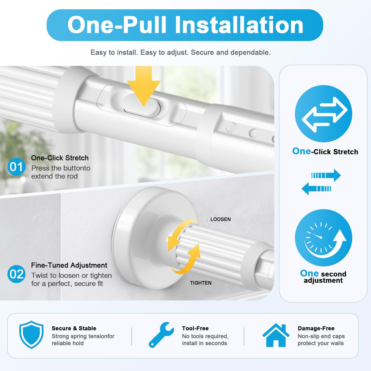 QINGYUN reinforced high-carbon steel core rod for sturdy curtain support