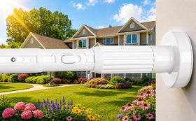 QINGYUN no-drill tension rod extended for 40-166 inch spaces, ideal for renters