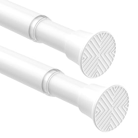QINGYUN spring tension rod assembly on a window for tool-free installation.
