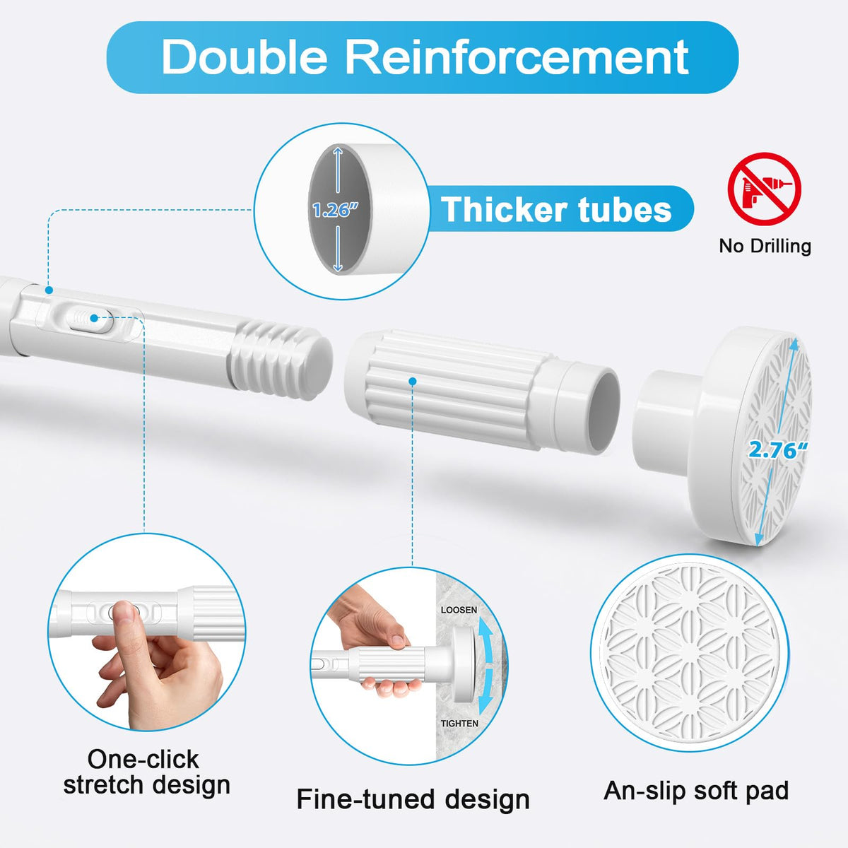 QINGYUN white finish wall-mount for clean, modern look