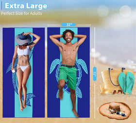 Qinqinamu double-sided print towel showcases vibrant design while providing two smooth sides