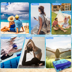 Qinqinamu gift-ready towel set ideal for beach lovers and travelers