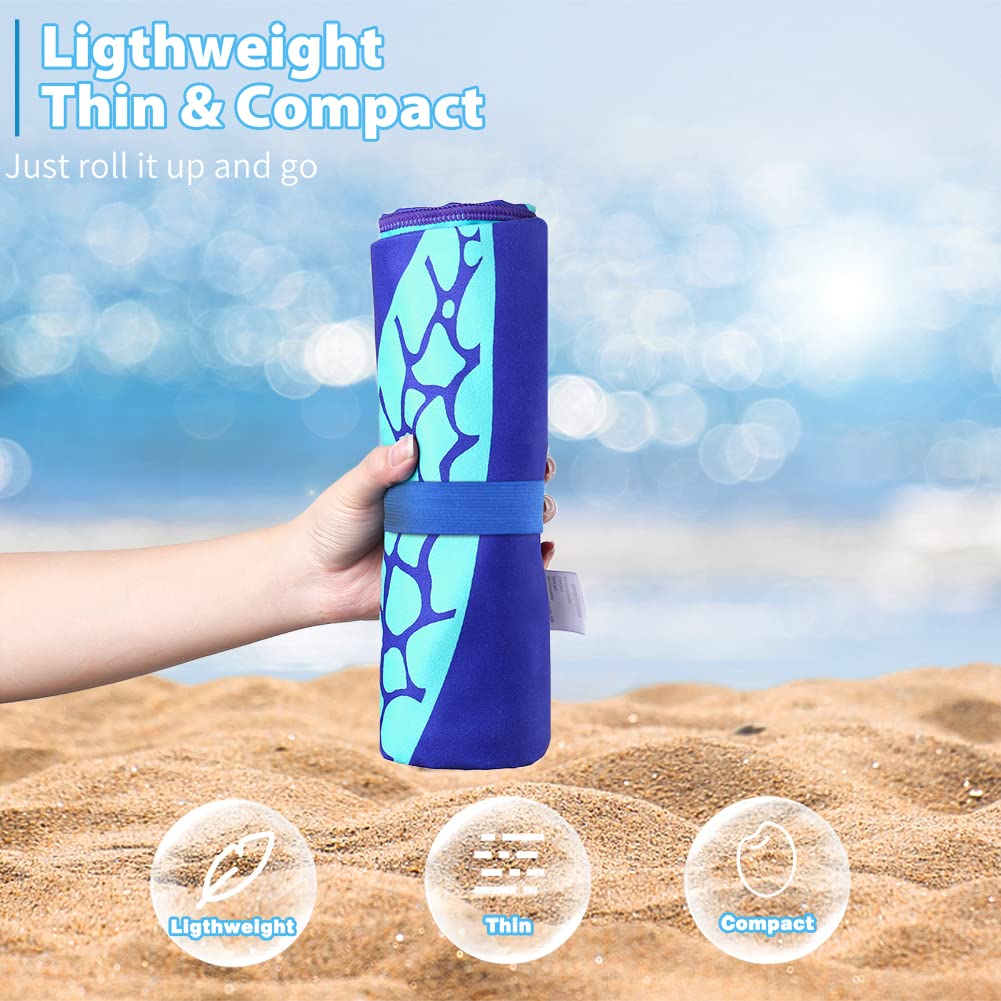 Qinqinamu sand-free microfiber towel stays soft on sand for easy reshaping and cleaning