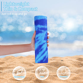 Qinqinamu sand-free microfiber towel shakes off sand easily.