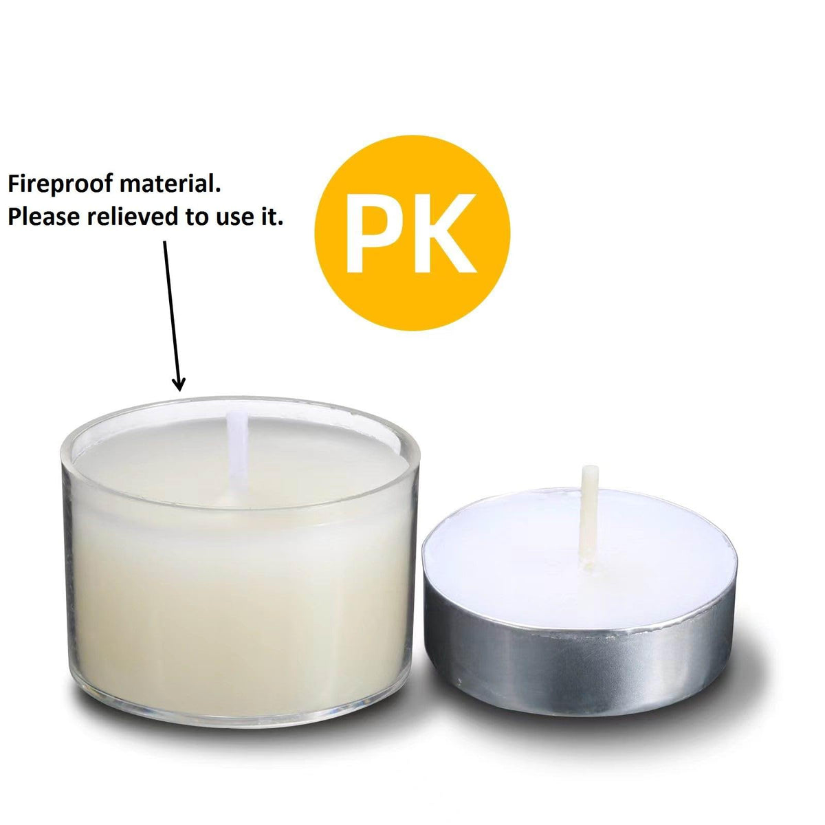 Qinxiang 100-pack tea lights with clear cups for easy event lighting.