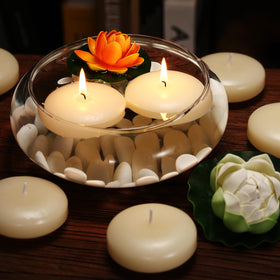 qinxiang candle in cylinder vase enhances decor with warm light