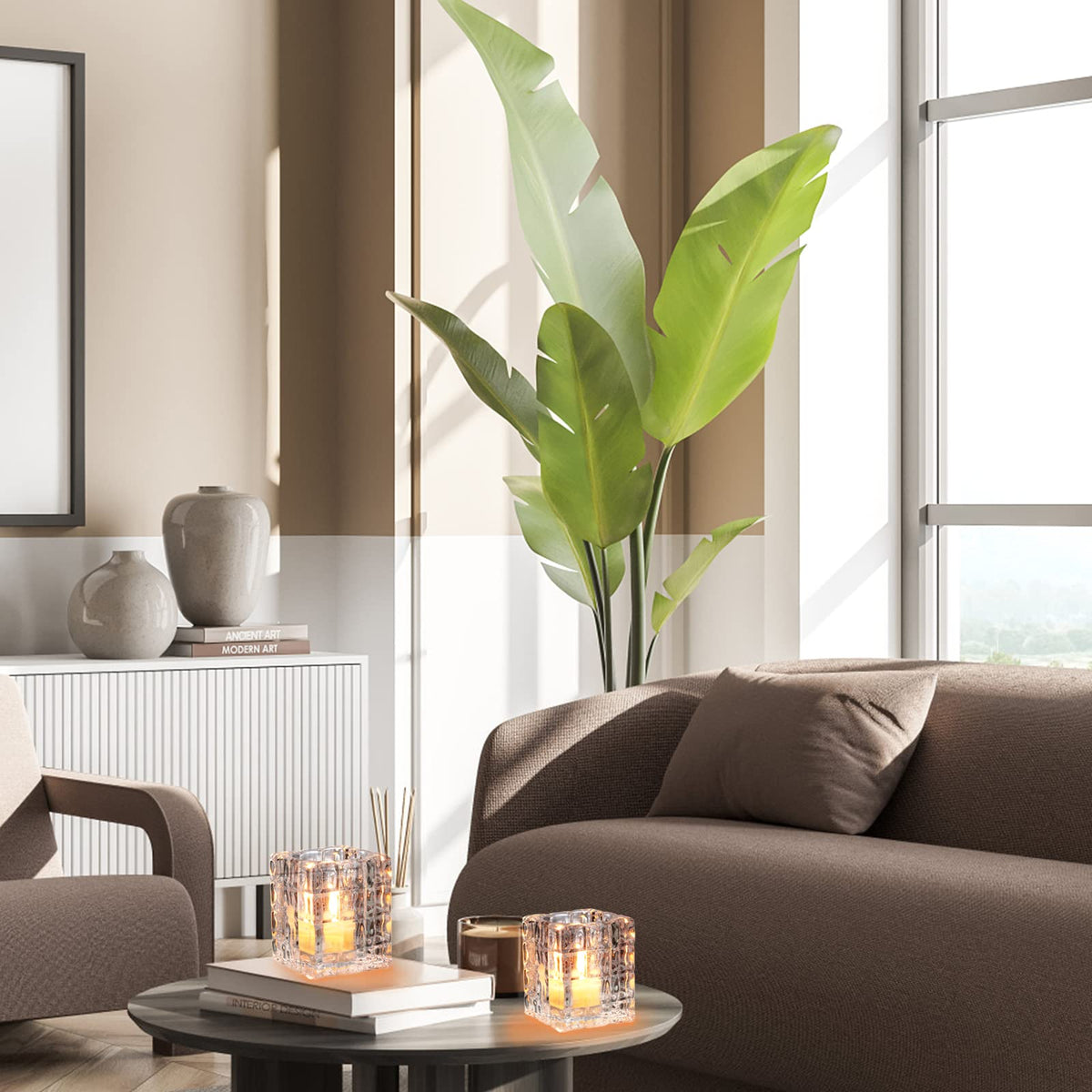 Qinxiang tea light features lead-free cotton wick for a cleaner burn.