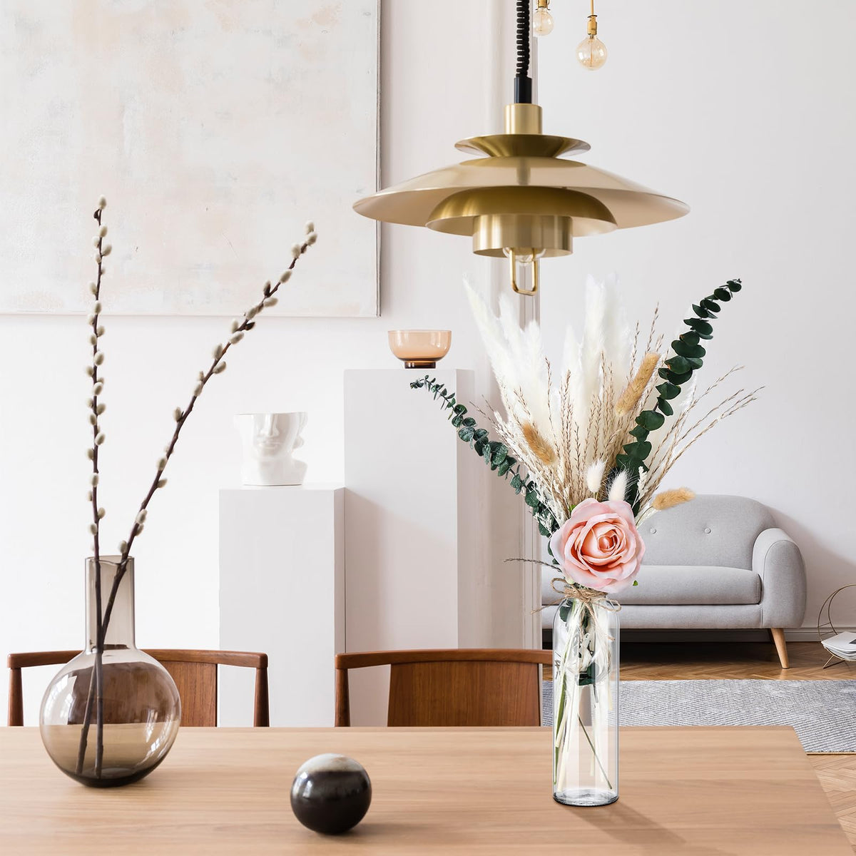 Qinyoung boho decor centerpiece concept for warm, inviting tables.