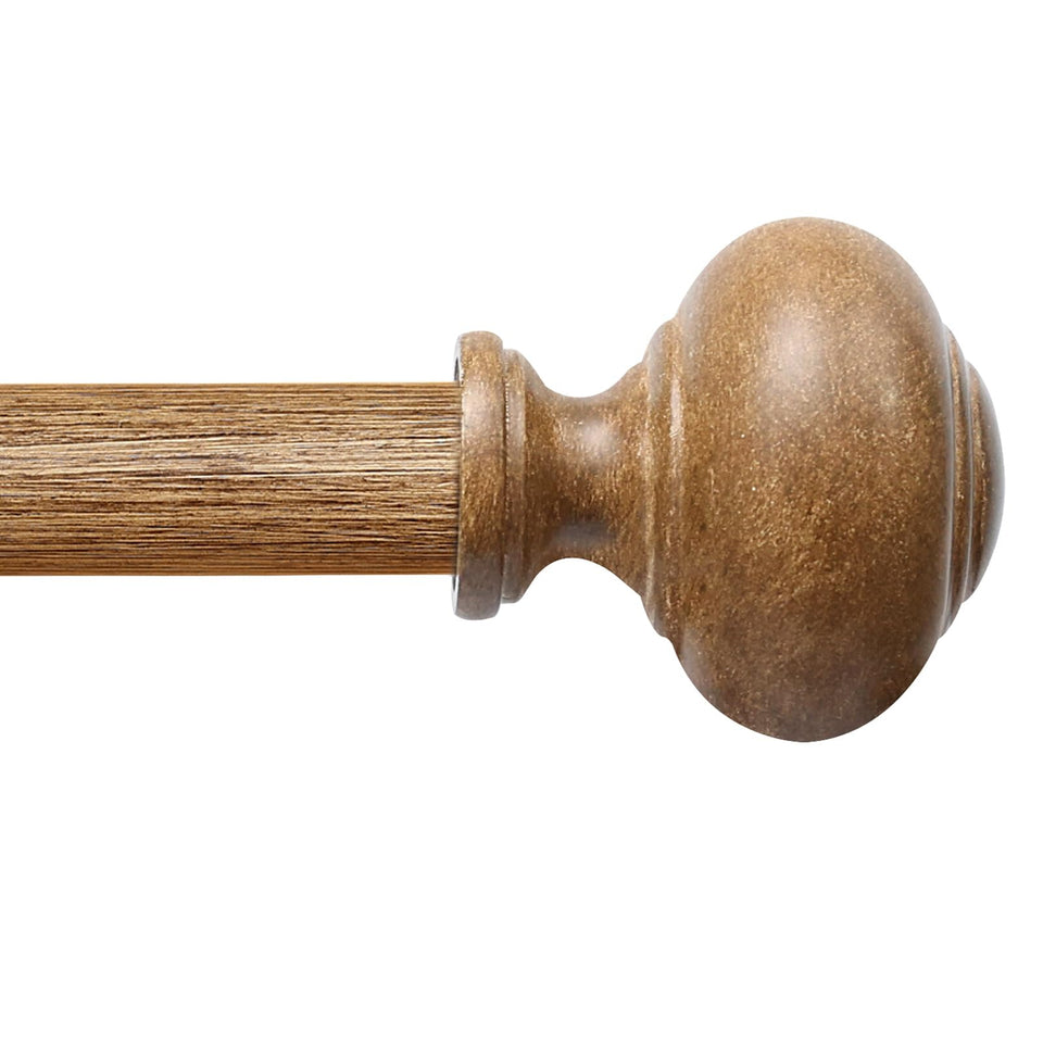 QITERI imitation wood grain finials elevate window decor with refined style