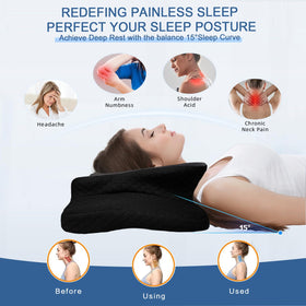 QIUBABYO adjustable ergonomic pillow contours to your neck