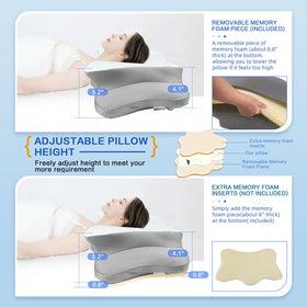 QIUBABYO adjustable height pillow uses inserts for personalized support.