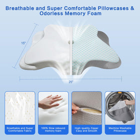 QIUBABYO contour neck-support design for side and back sleepers