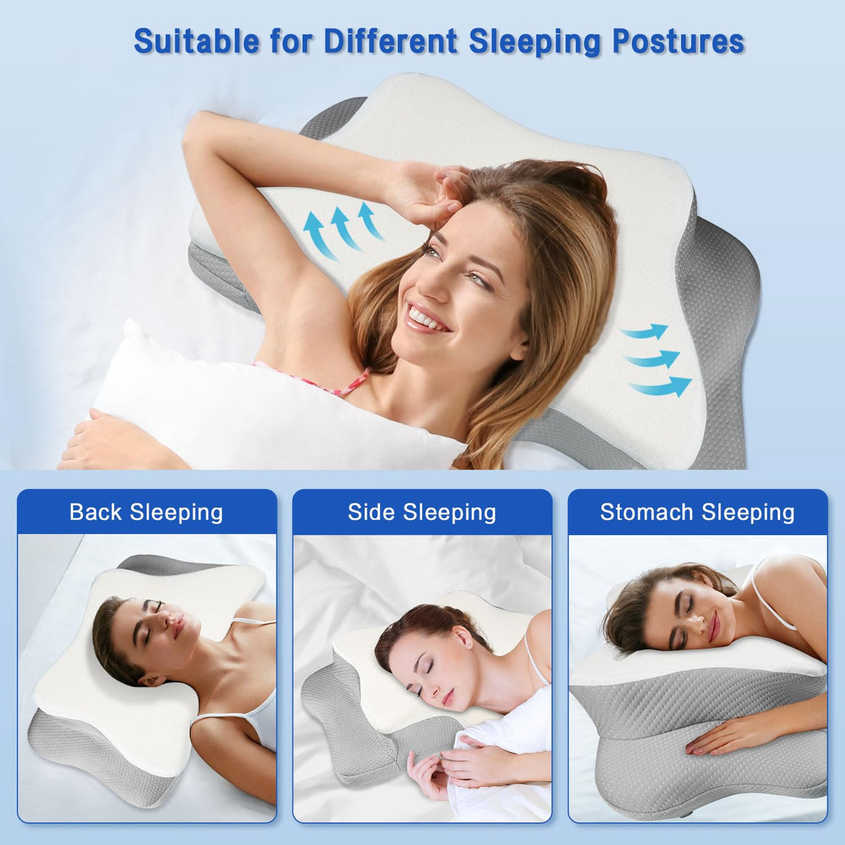 QIUBABYO high-density memory foam core offers durable, cushioned support.