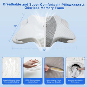 QIUBABYO pillow-cover removable-washable for easy cleaning and hygiene.