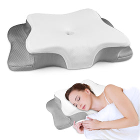 QIUBABYO versatile pillow suitable for side, back, and stomach sleepers.