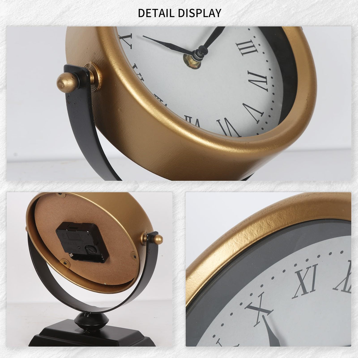 QIYAODECO desk clock on a nightstand provides quiet, reliable timekeeping.