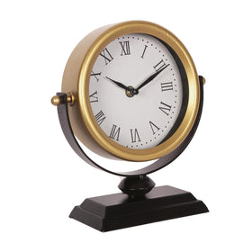 QIYAODECO desk clock with a distressed metal frame adds timeless charm to any desk.