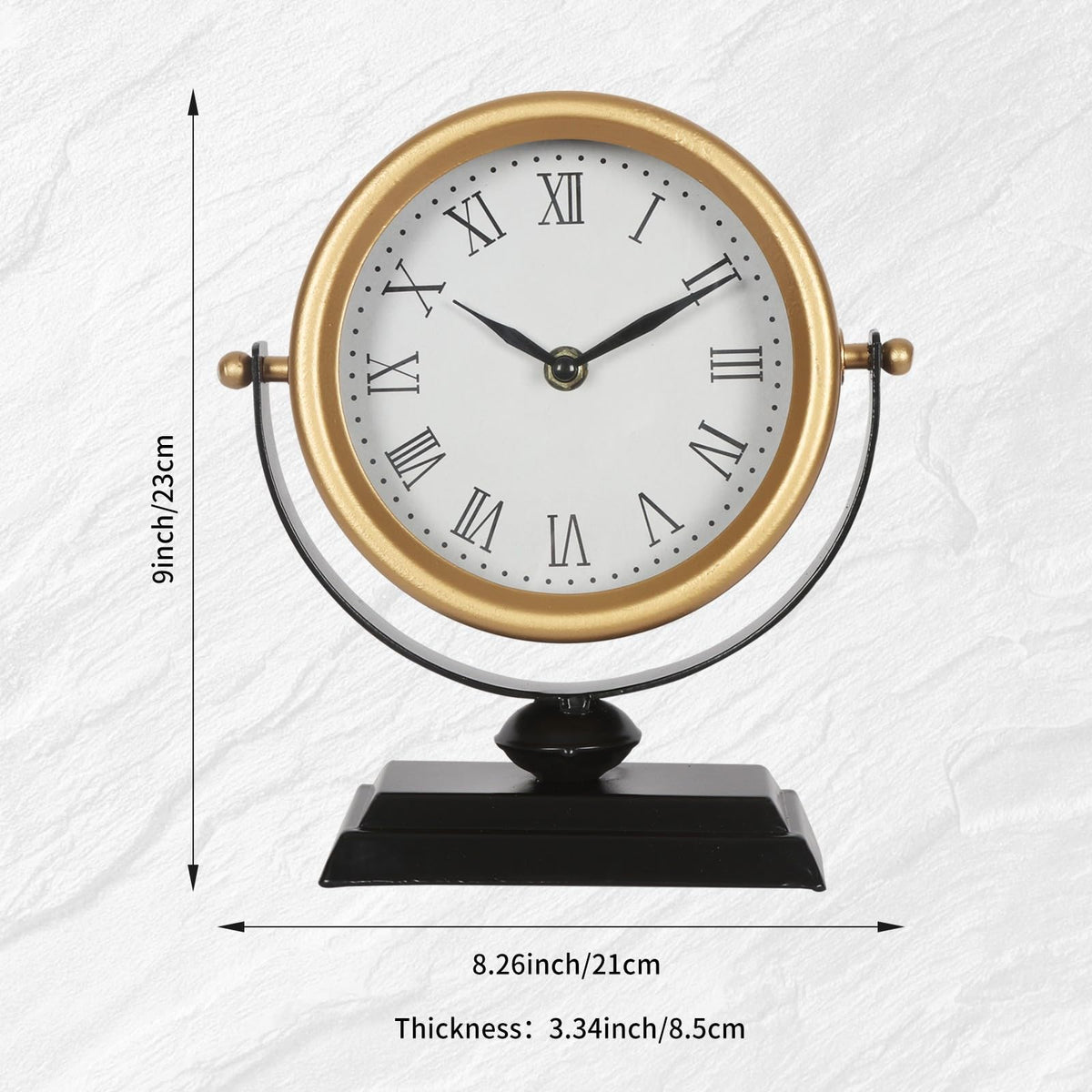 QIYAODECO desk clock displayed on a living room shelf elevates style.