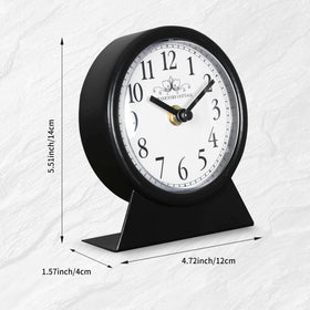 QIYAODECO desk clock positioned on a workspace or nightstand for versatile placement