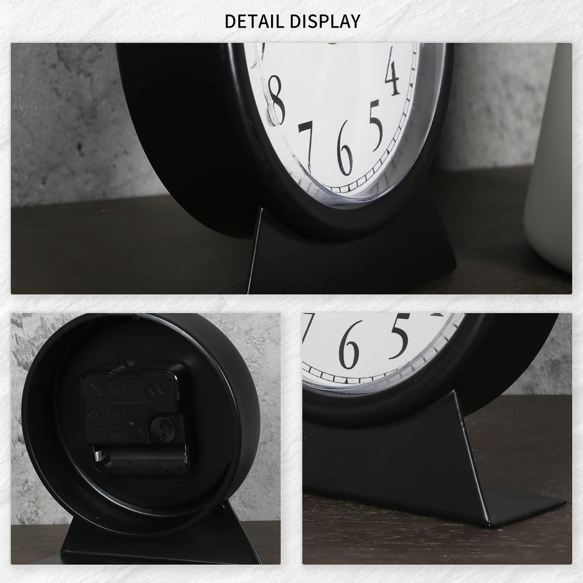 QIYAODECO vintage clock displaying on mantel or shelf decor