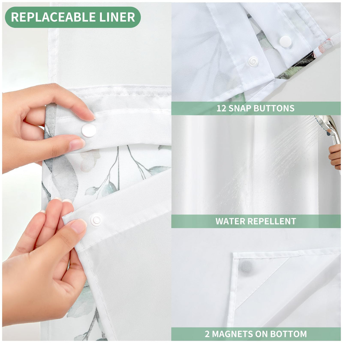 QiyI machine-washable curtain supports easy, routine cleaning and care.